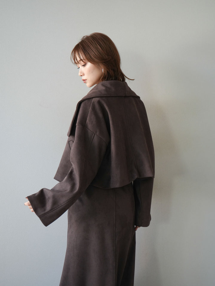 [SET]スエードショートジャケット＆ロングスカートSET UP(2set)