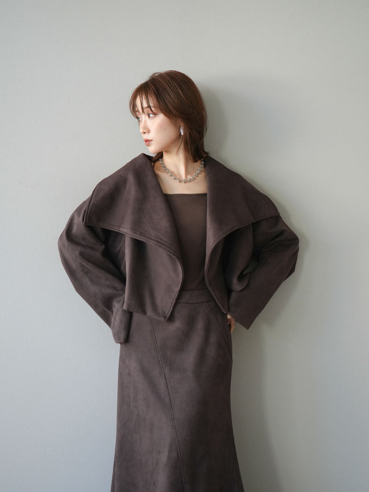 [SET]スエードショートジャケット＆ロングスカートSET UP(2set)