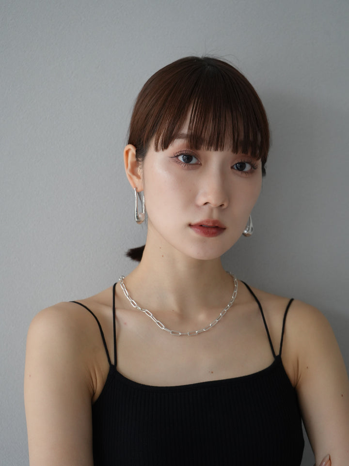 [予約]PEARL MOTIF OVAL PIERCE/シルバー