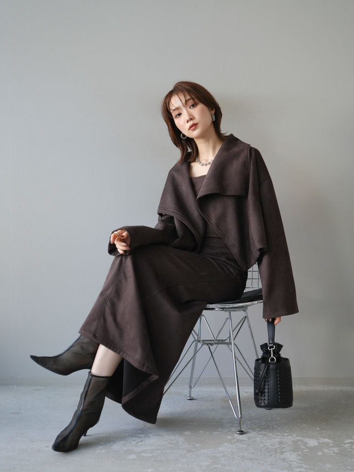 [SET]スエードショートジャケット＆ロングスカートSET UP(2set)