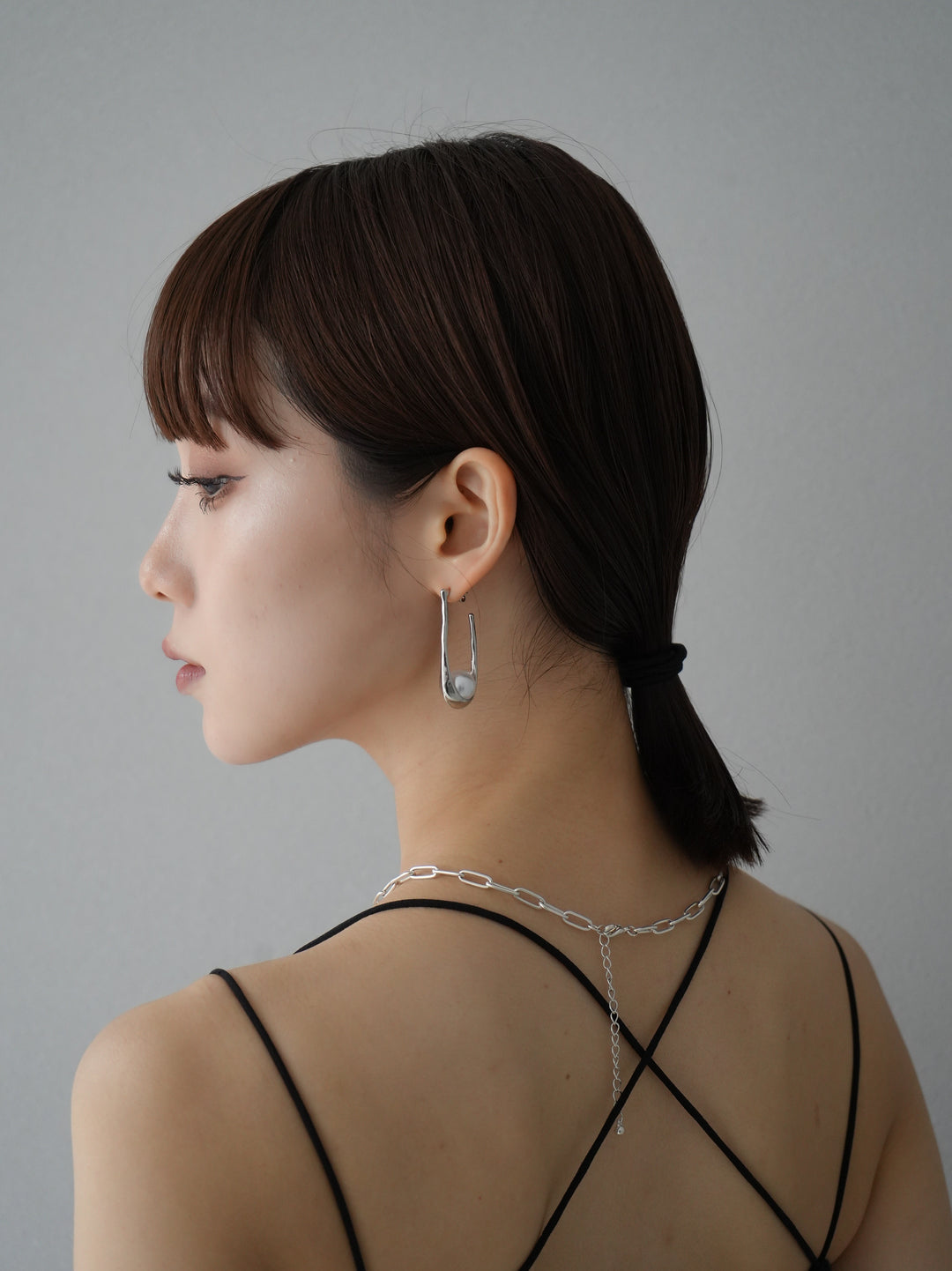 [予約]PEARL MOTIF OVAL PIERCE/シルバー