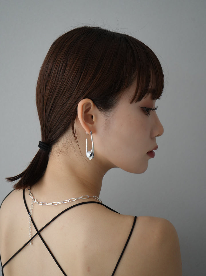 [予約]PEARL MOTIF OVAL PIERCE/シルバー