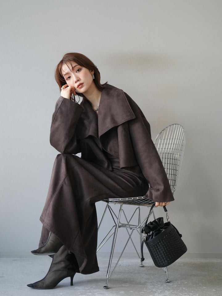 [SET]スエードショートジャケット＆ロングスカートSET UP(2set)