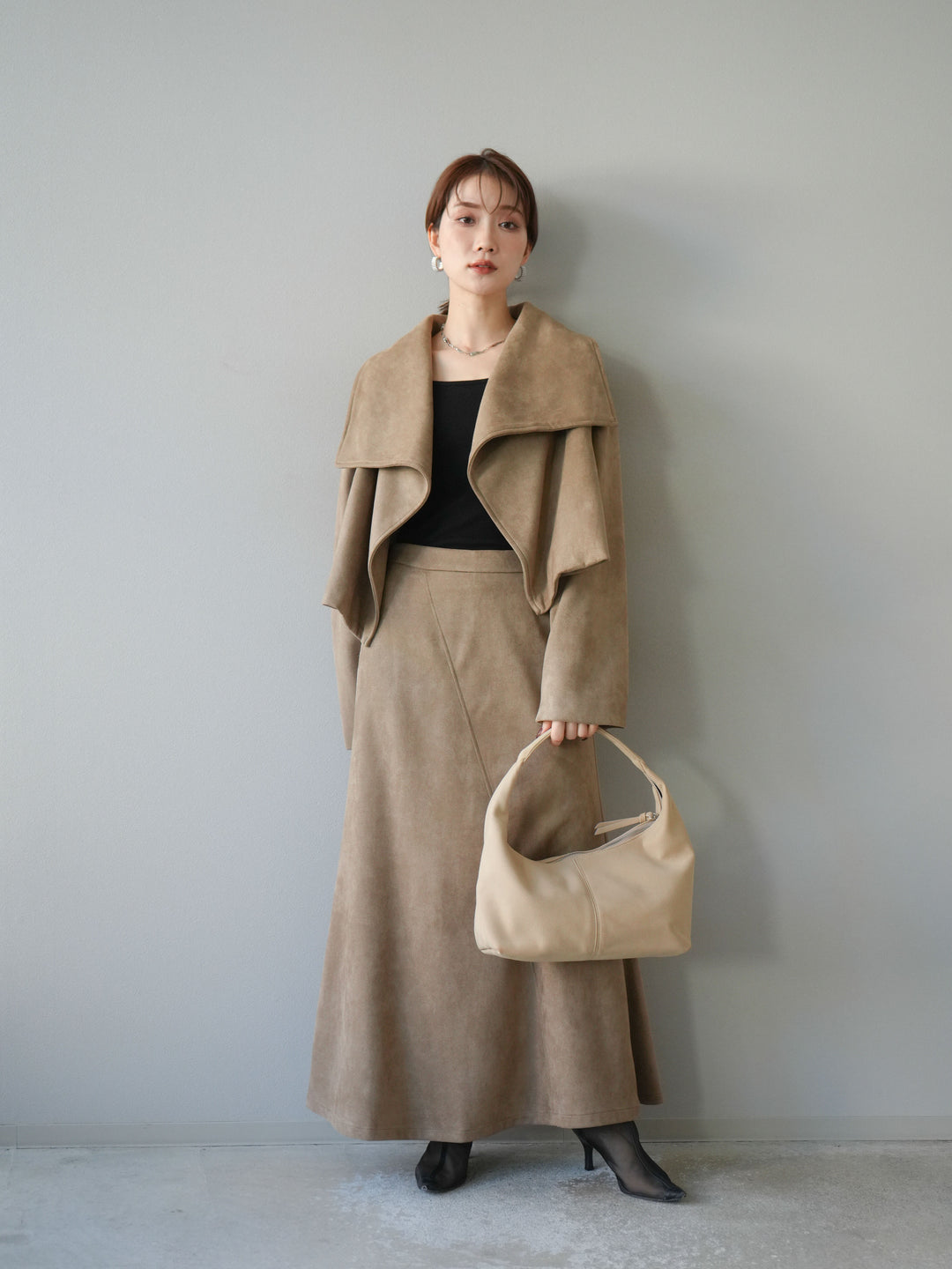 [SET]スエードショートジャケット＆ロングスカートSET UP(2set)