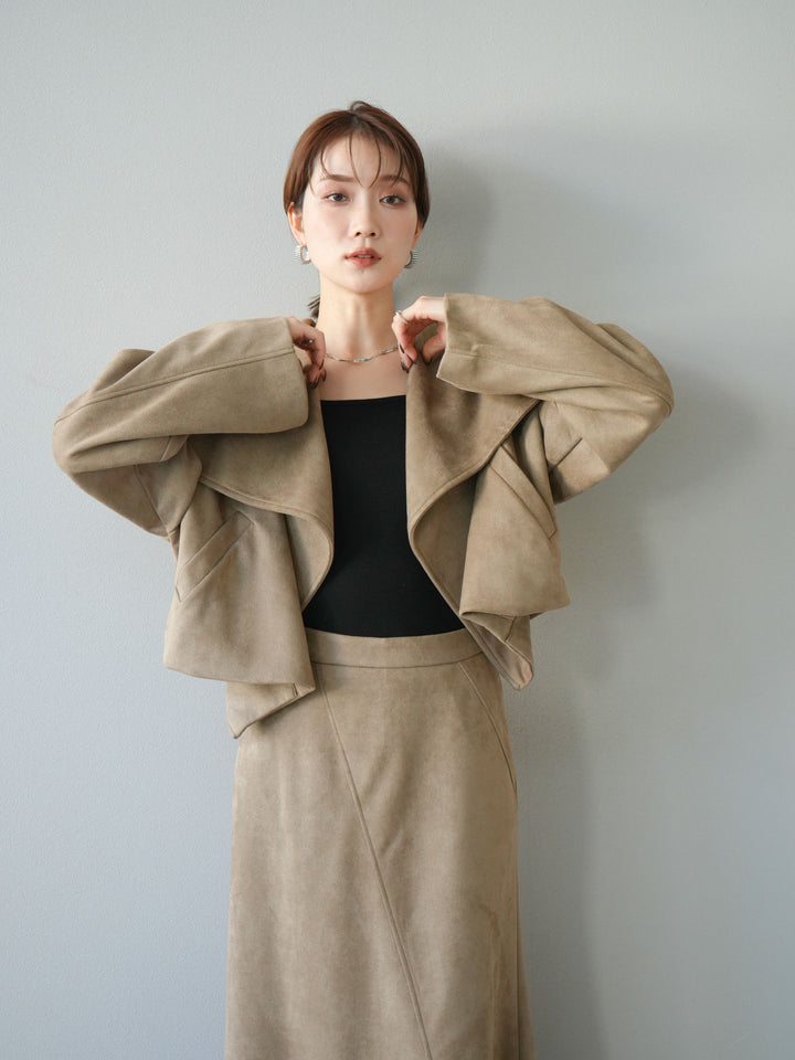 [SET]スエードショートジャケット＆ロングスカートSET UP(2set)