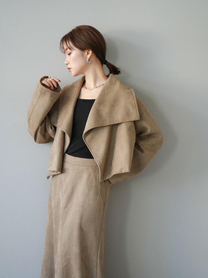 [SET]スエードショートジャケット＆ロングスカートSET UP(2set)