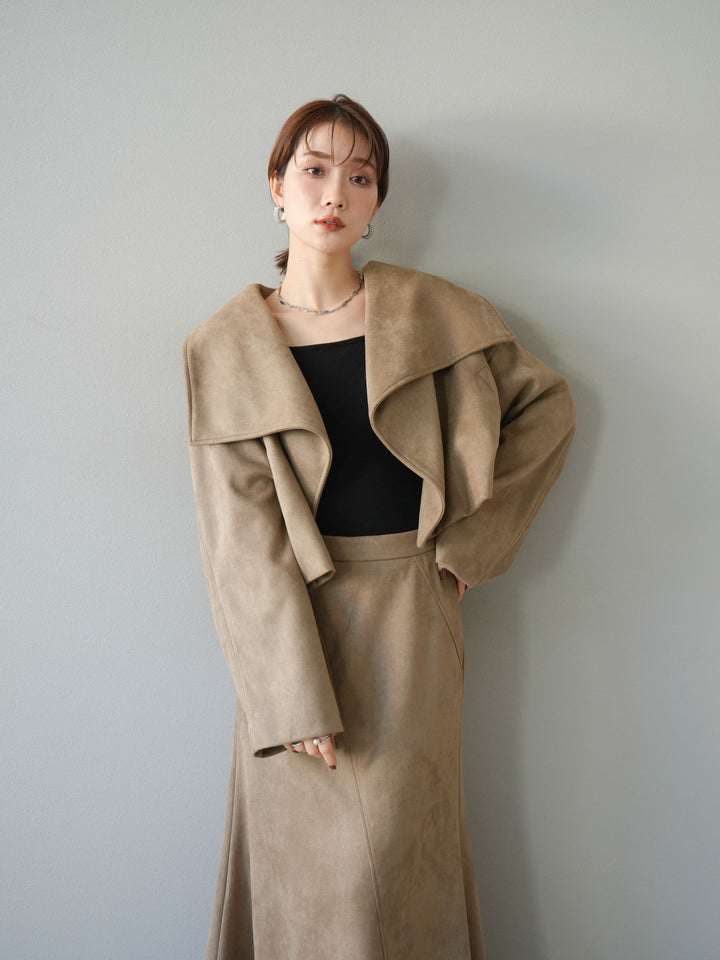 [SET]スエードショートジャケット＆ロングスカートSET UP(2set)