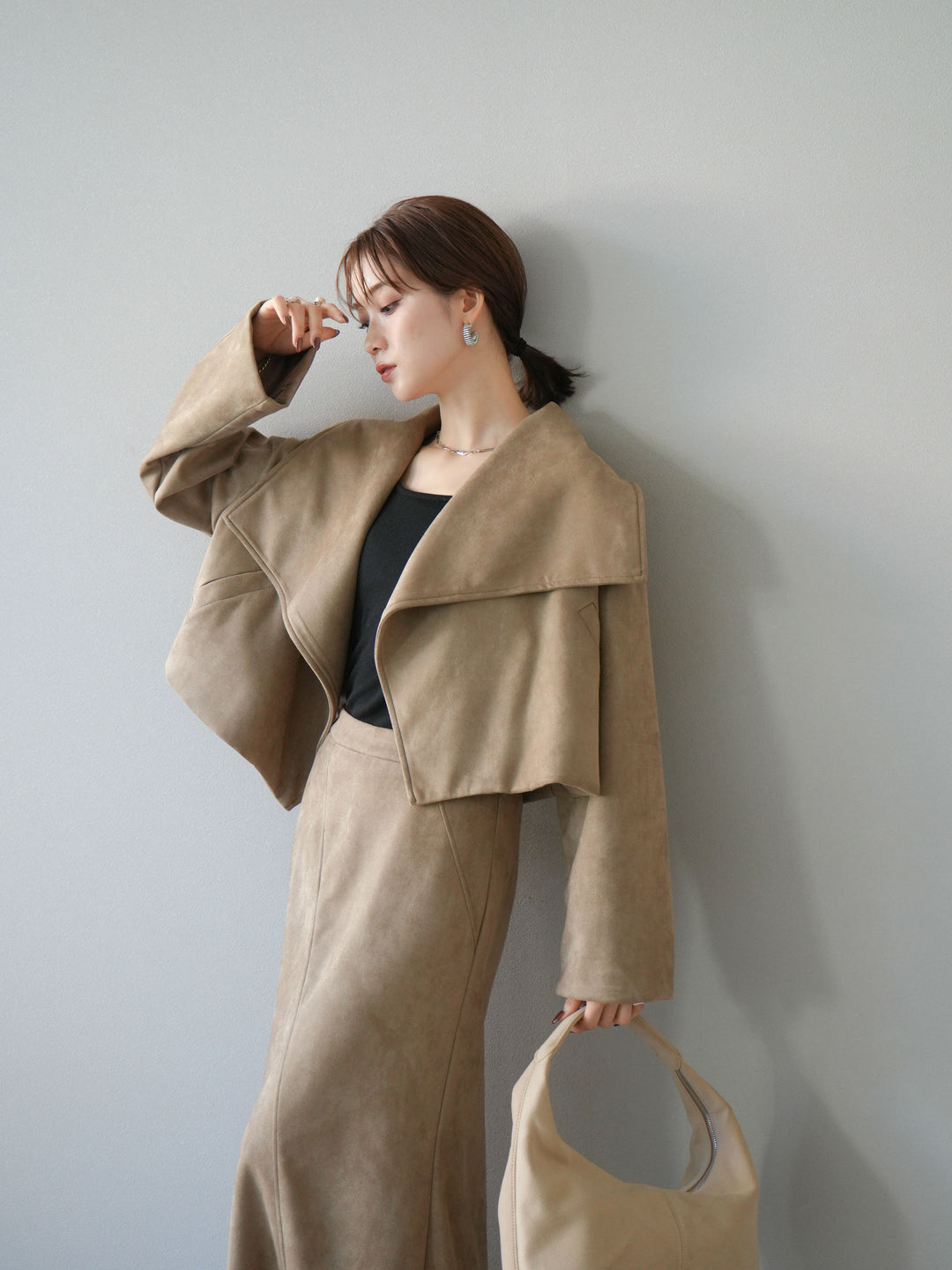 [SET]スエードショートジャケット＆ロングスカートSET UP(2set)