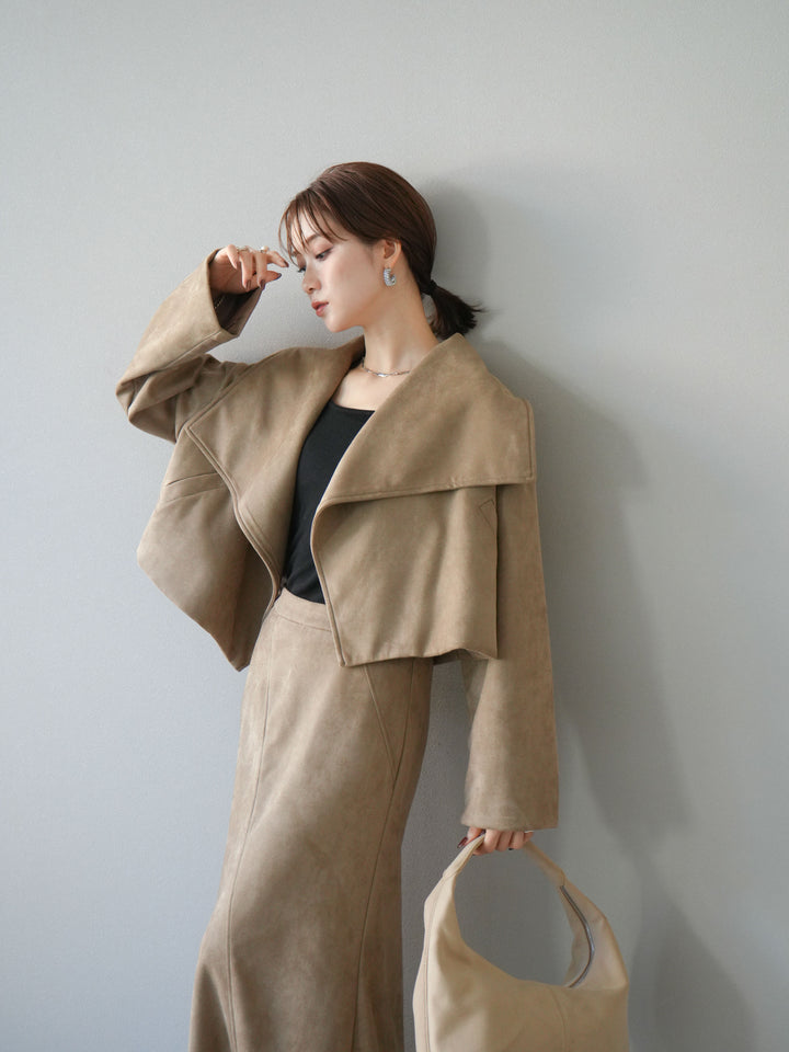 [SET]スエードショートジャケット＆ロングスカートSET UP(2set)