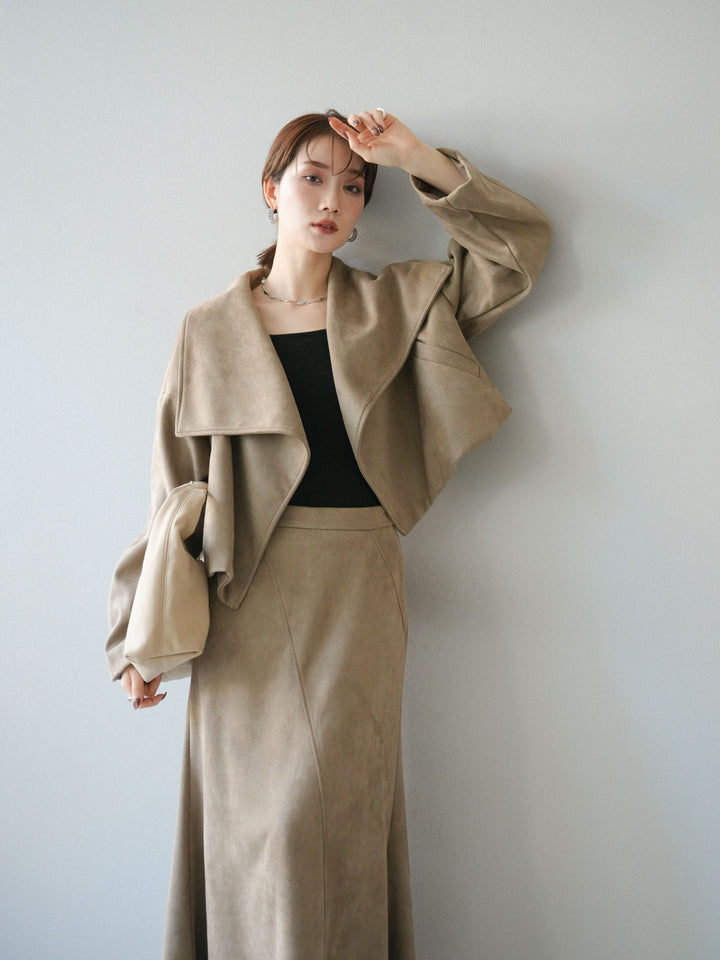 [SET]スエードショートジャケット＆ロングスカートSET UP(2set)