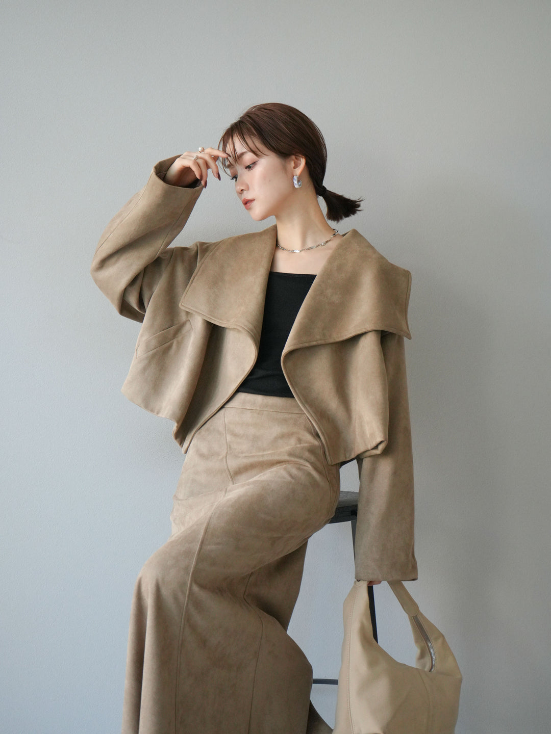 [SET]スエードショートジャケット＆ロングスカートSET UP(2set)