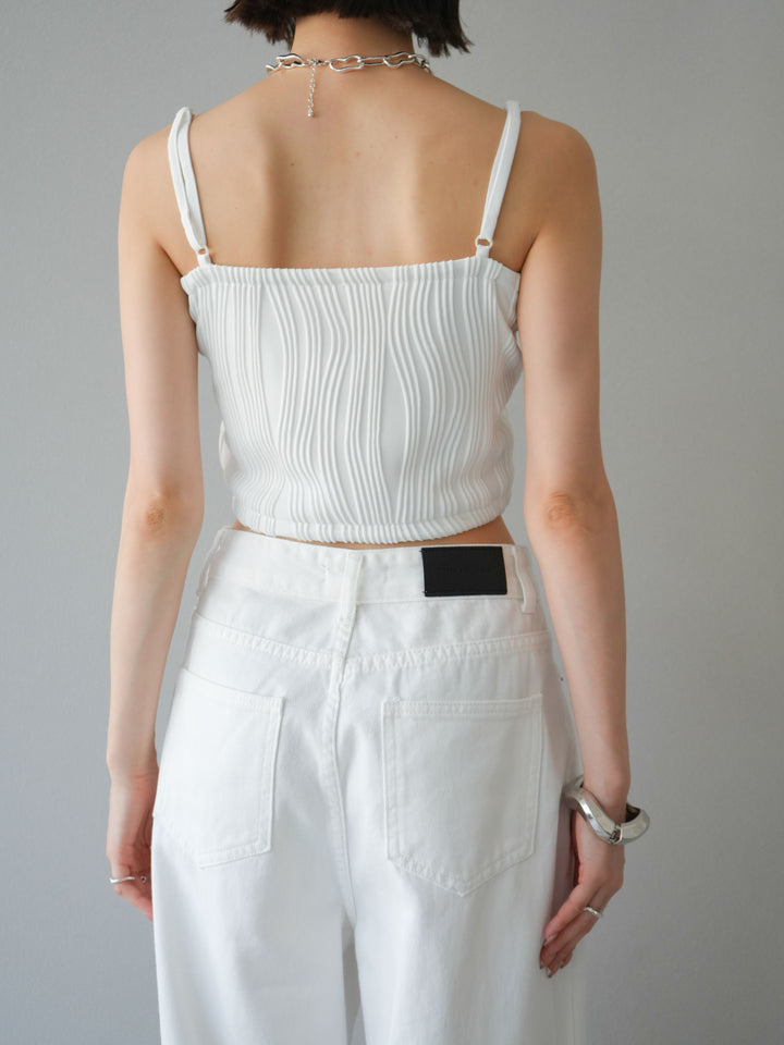 [預購]波浪滾邊杯裸色吊帶背心/可脫