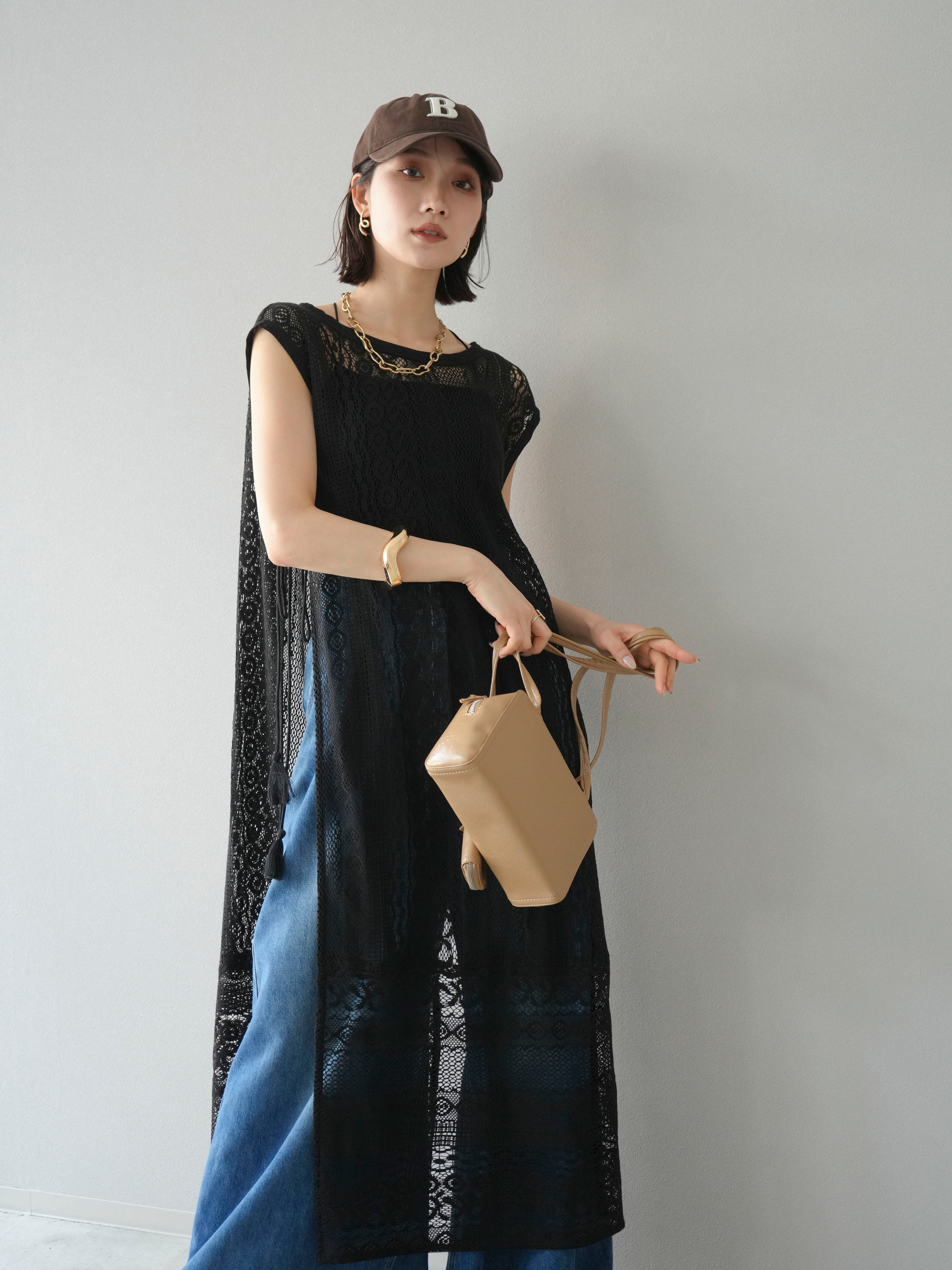 予約]インド製レースレイヤードワンピース/ブラック – Lumier