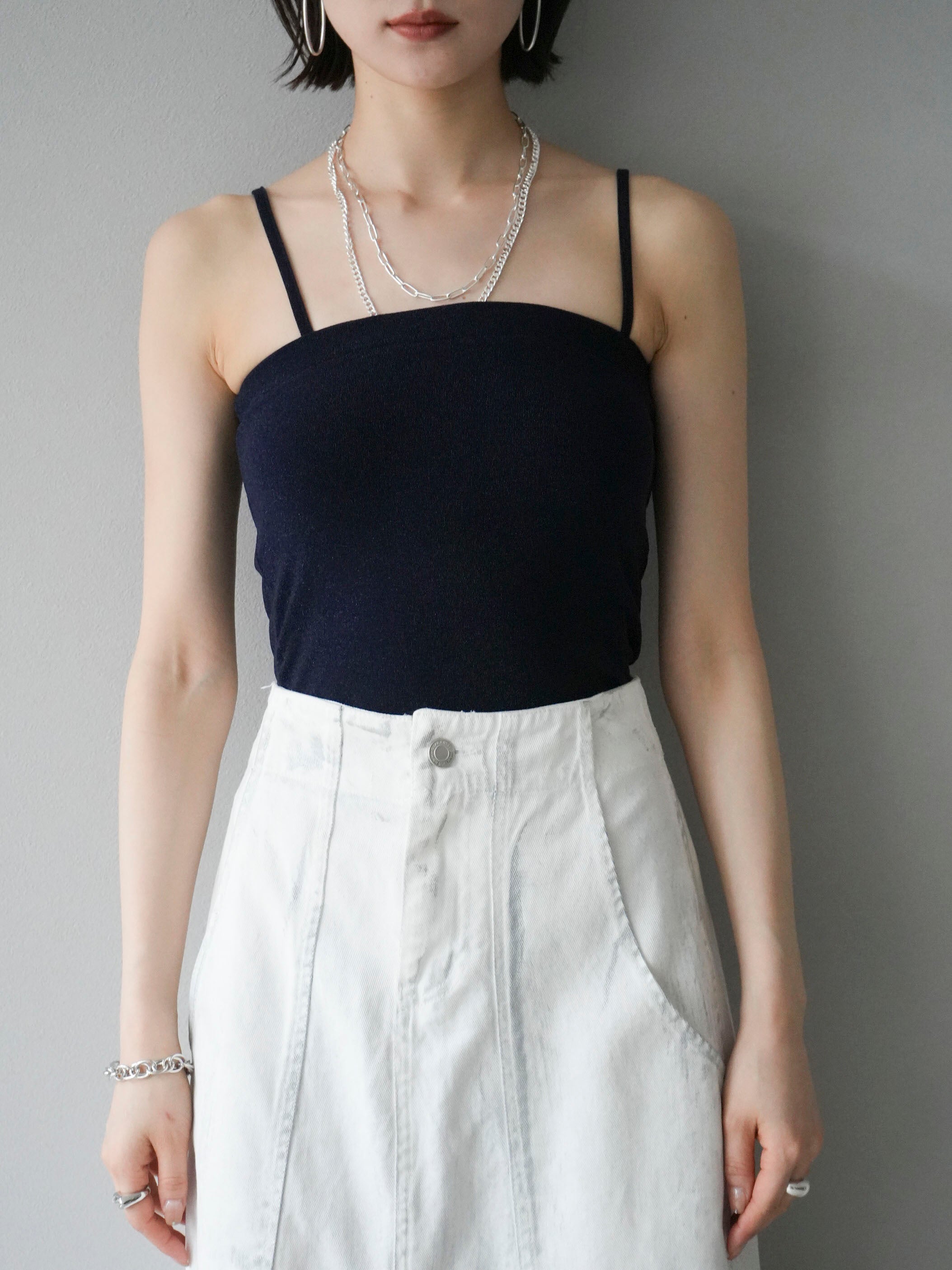 15]ラメカットソーベアトップ/ネイビー – Lumier