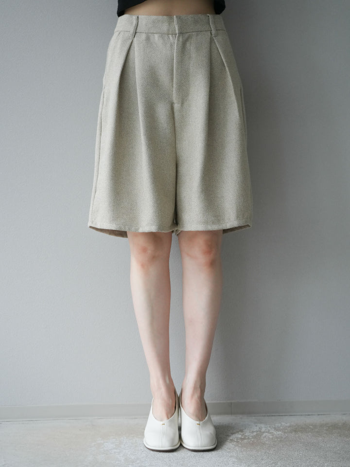 [予約]ツイードハーフパンツ/アイボリー