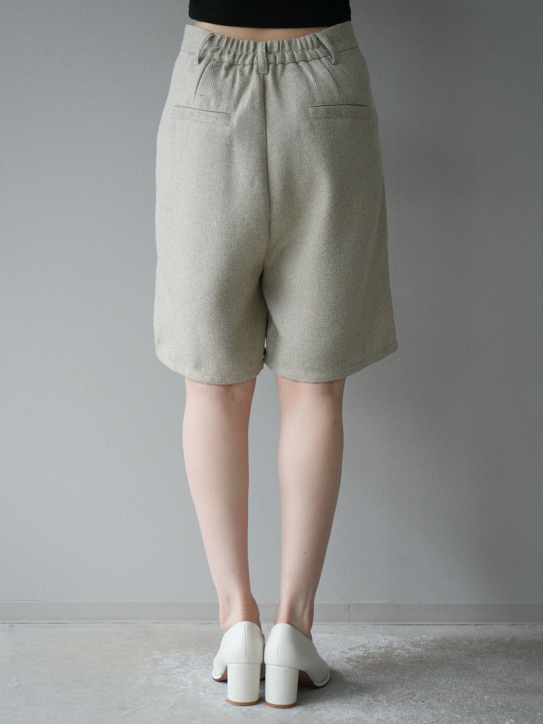 [予約]ツイードハーフパンツ/アイボリー