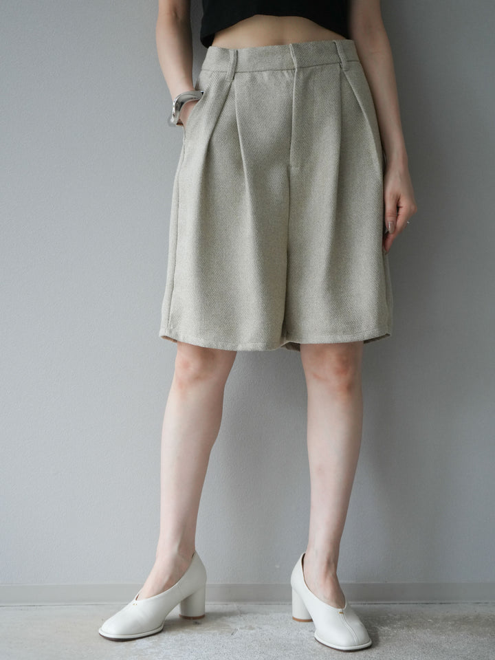 [予約]ツイードハーフパンツ/アイボリー