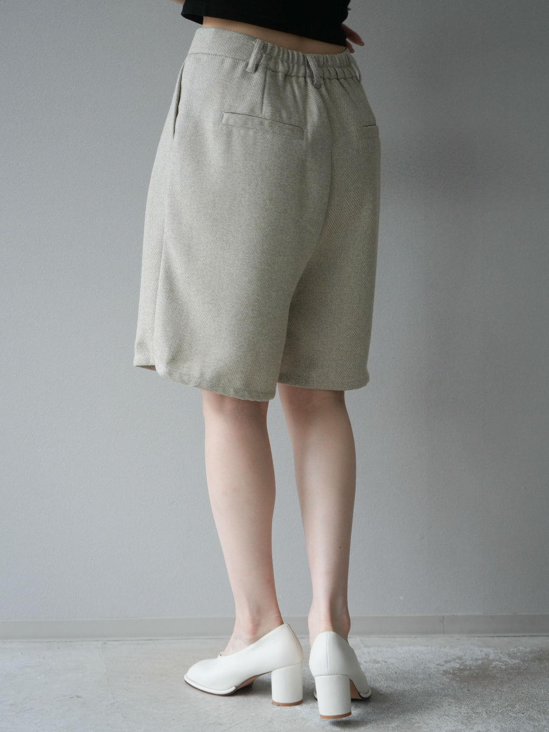 [予約]ツイードハーフパンツ/アイボリー