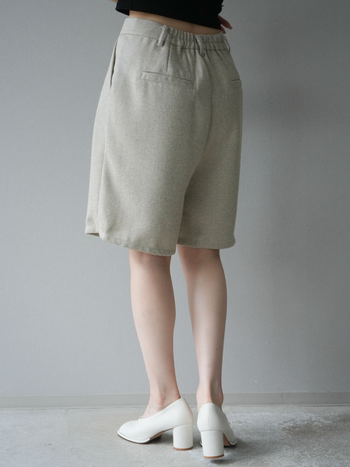 [予約]ツイードハーフパンツ/アイボリー