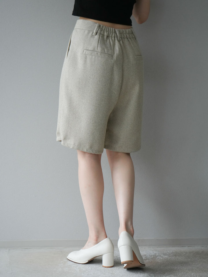 [予約]ツイードハーフパンツ/アイボリー