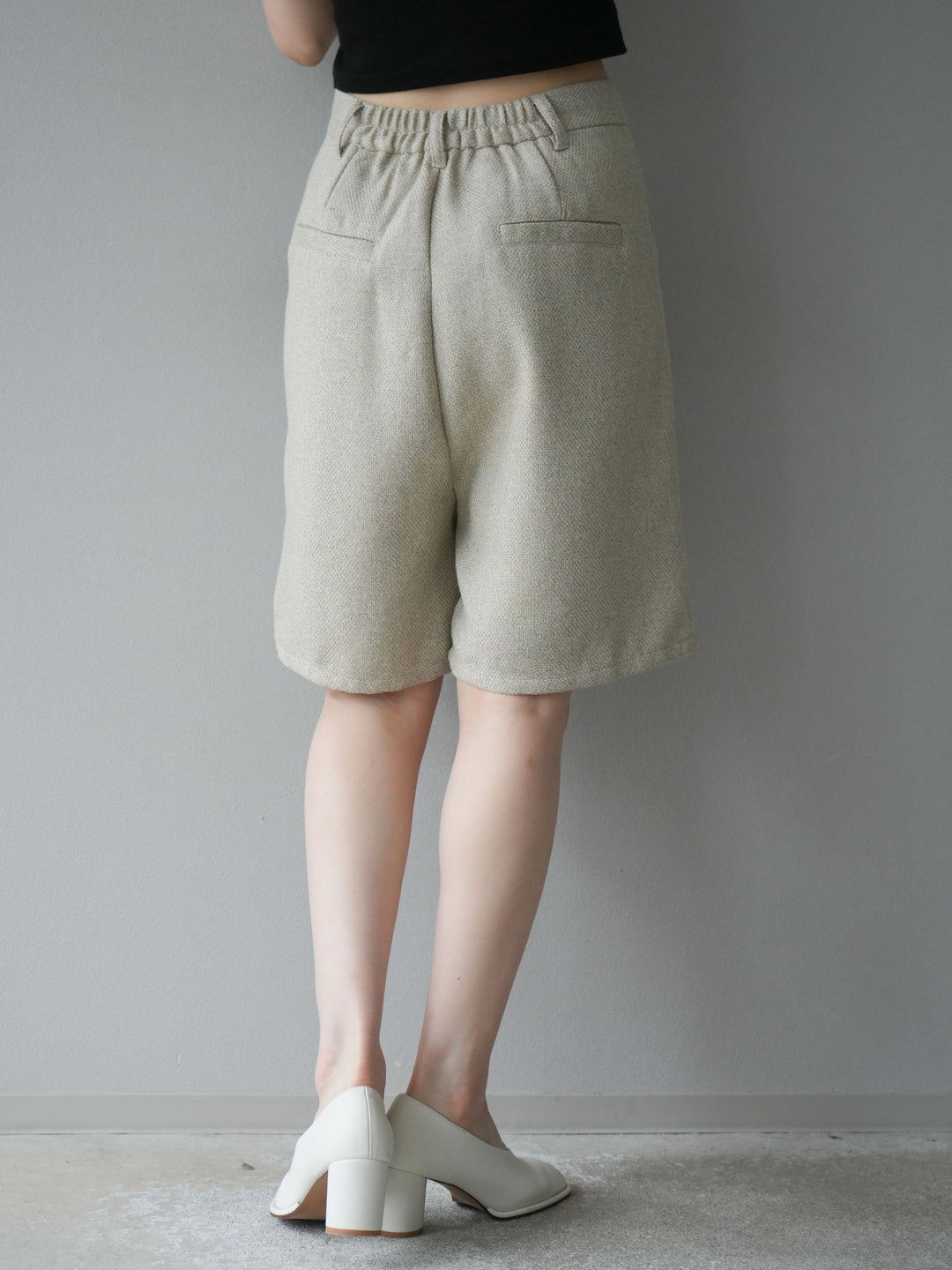 [予約]ツイードハーフパンツ/アイボリー