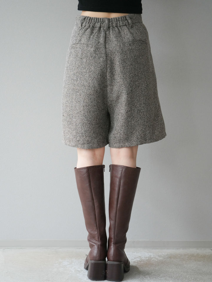 [予約]ツイードハーフパンツ/ブラウン