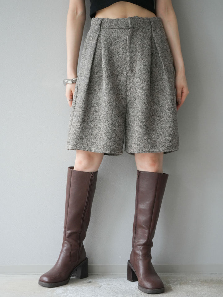 [予約]ツイードハーフパンツ/ブラウン