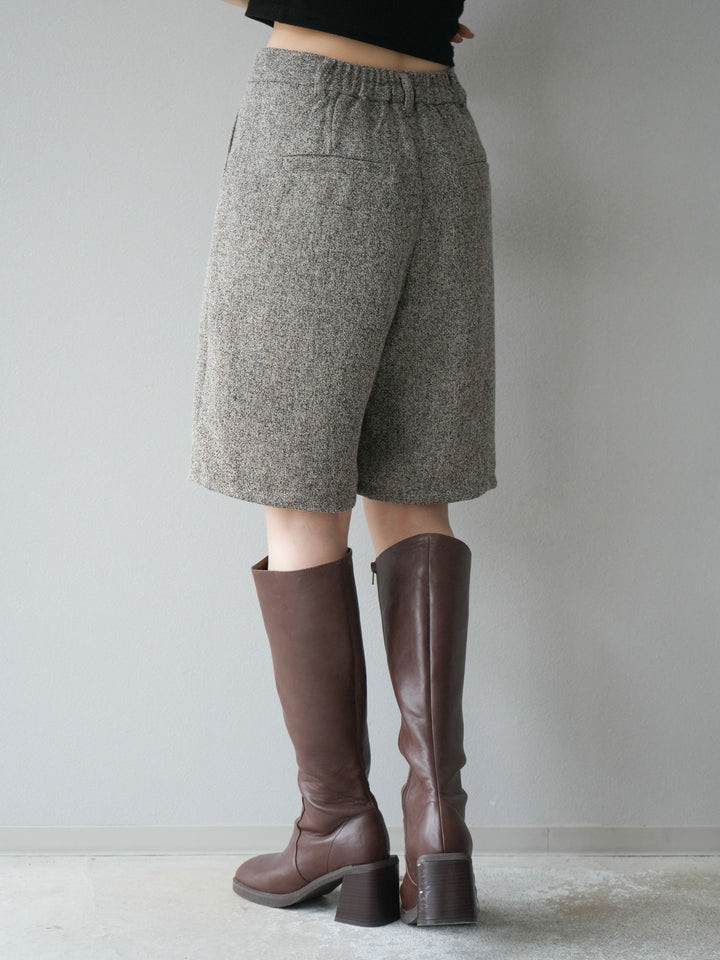 [予約]ツイードハーフパンツ/ブラウン