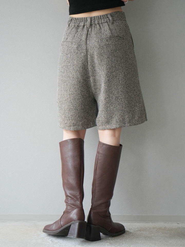 [予約]ツイードハーフパンツ/ブラウン
