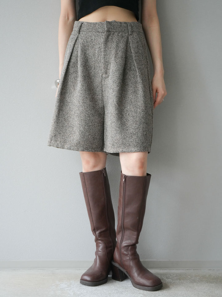 [予約]ツイードハーフパンツ/ブラウン
