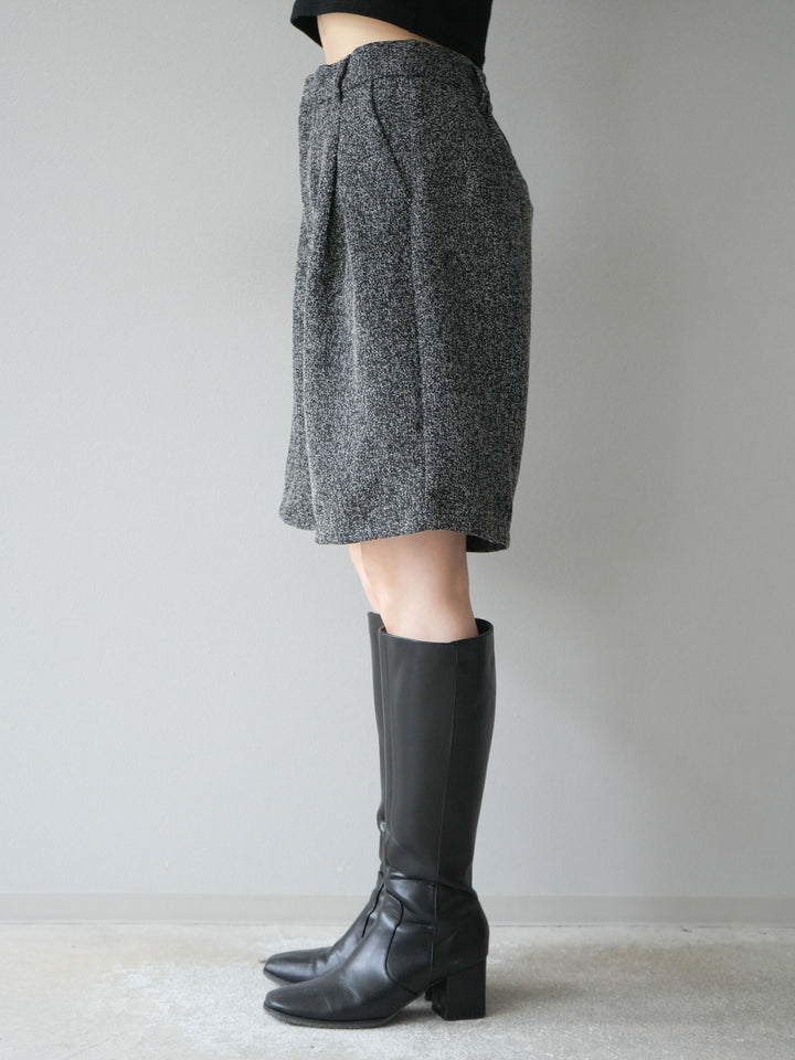 [予約]ツイードハーフパンツ/ブラック