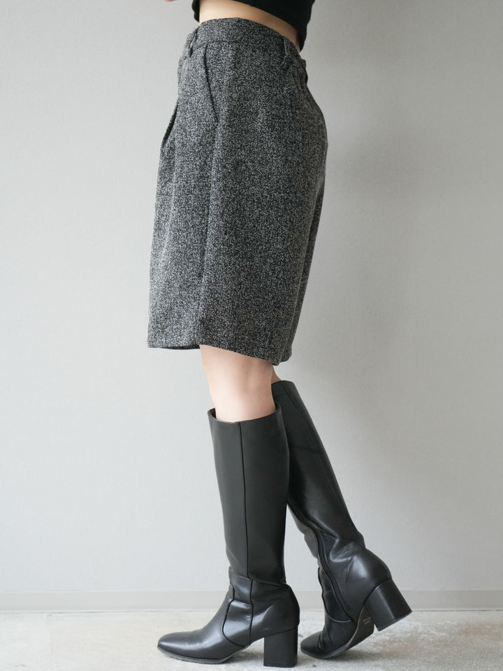 [予約]ツイードハーフパンツ/ブラック
