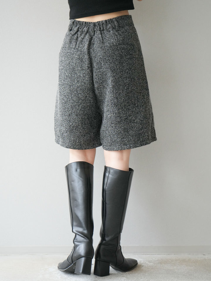 [予約]ツイードハーフパンツ/ブラック