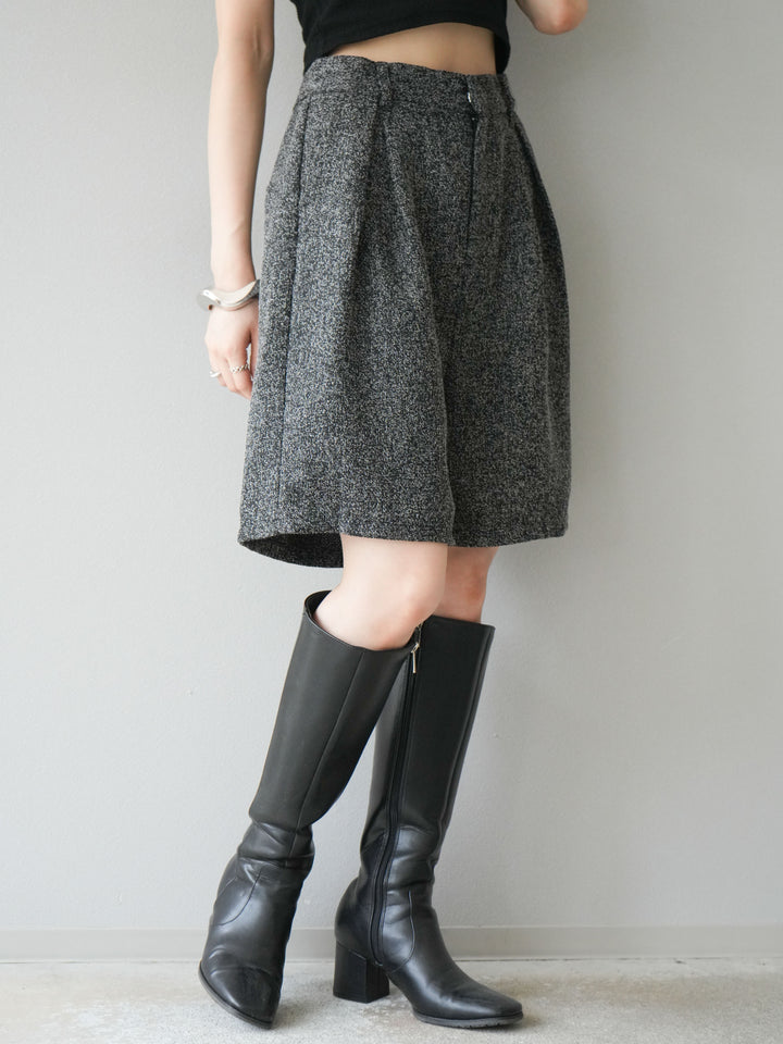 [予約]ツイードハーフパンツ/ブラック