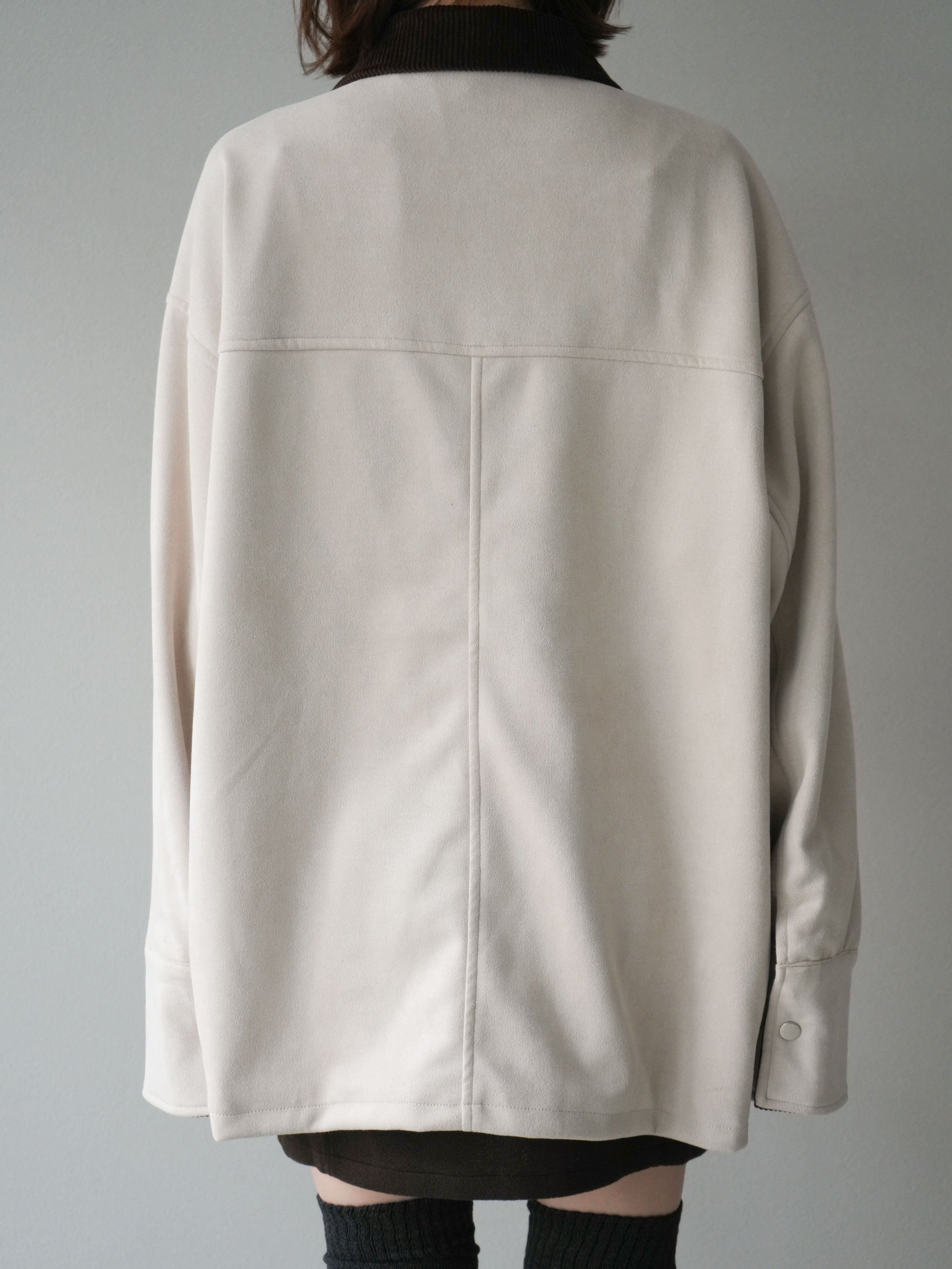 20%OFF]コーデュロイ襟スウェードミドルジャケット /エクリュ – Lumier