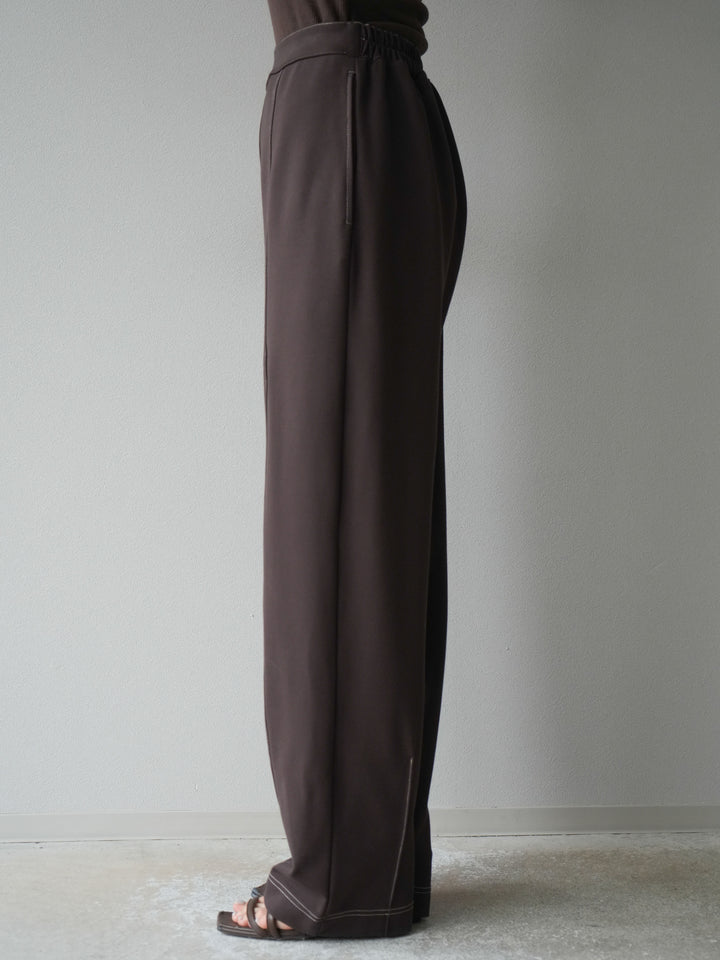 [予約]ステッチポンチライクパンツ/ブラウン