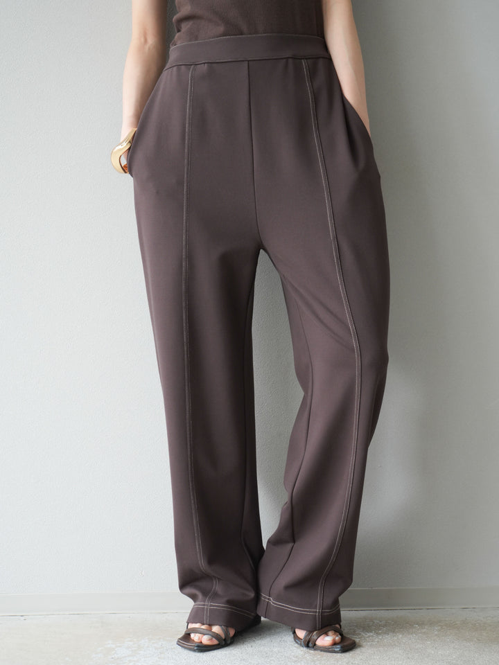 [予約]ステッチポンチライクパンツ/ブラウン