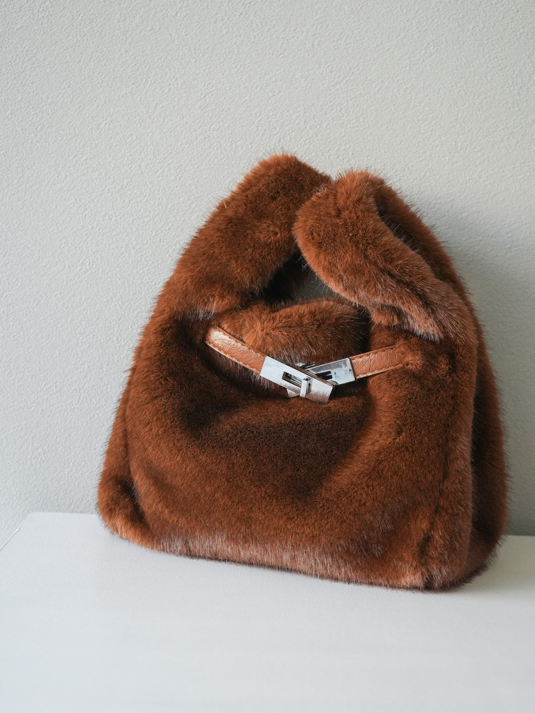 [予約]ベルトデザインファートートBAG/brown