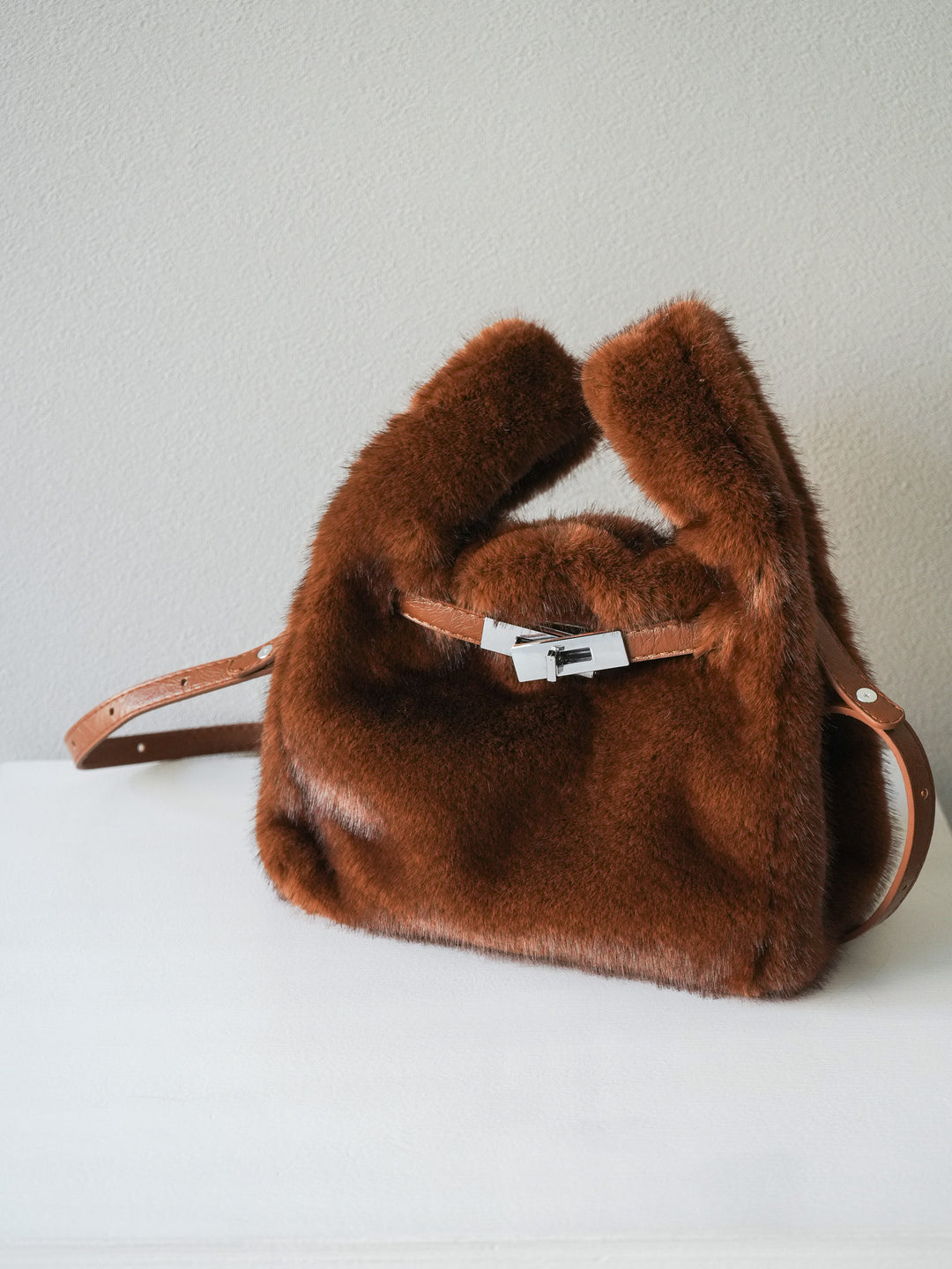 [予約]ベルトデザインファートートBAG/brown