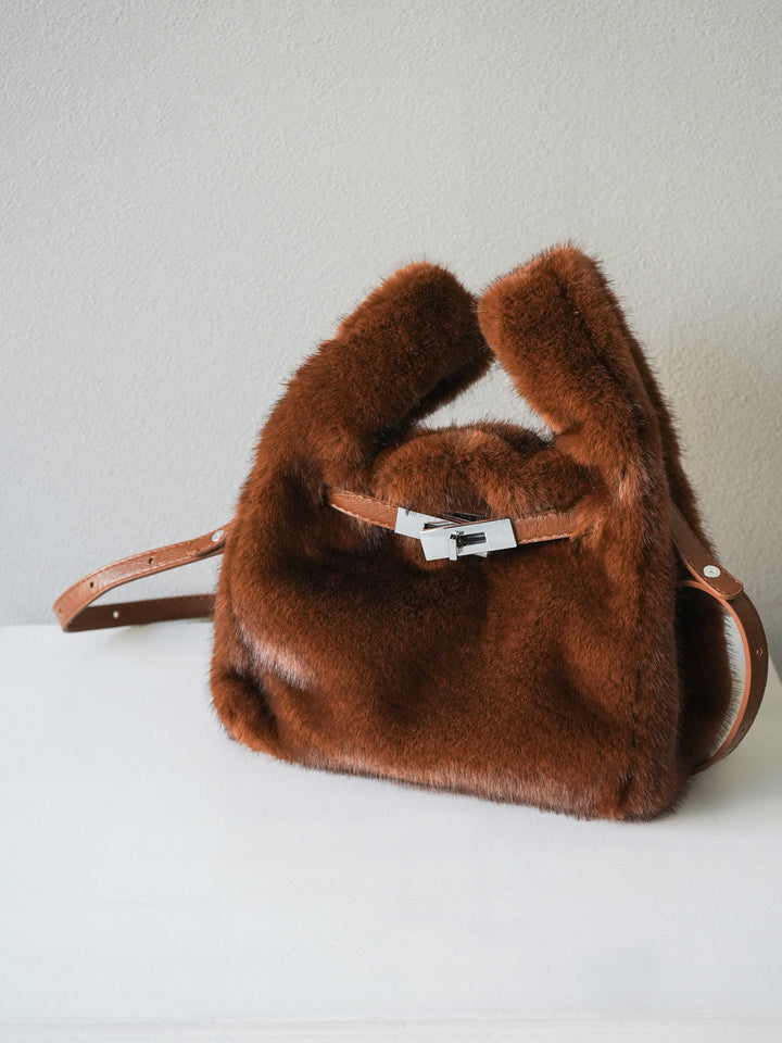 [予約]ベルトデザインファートートBAG/brown