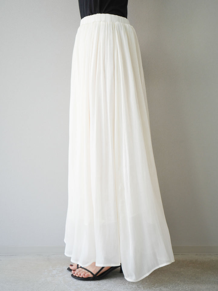 [SET]ノースリーブトップス＆シャイニーフレアスカートSET UP/(2set)