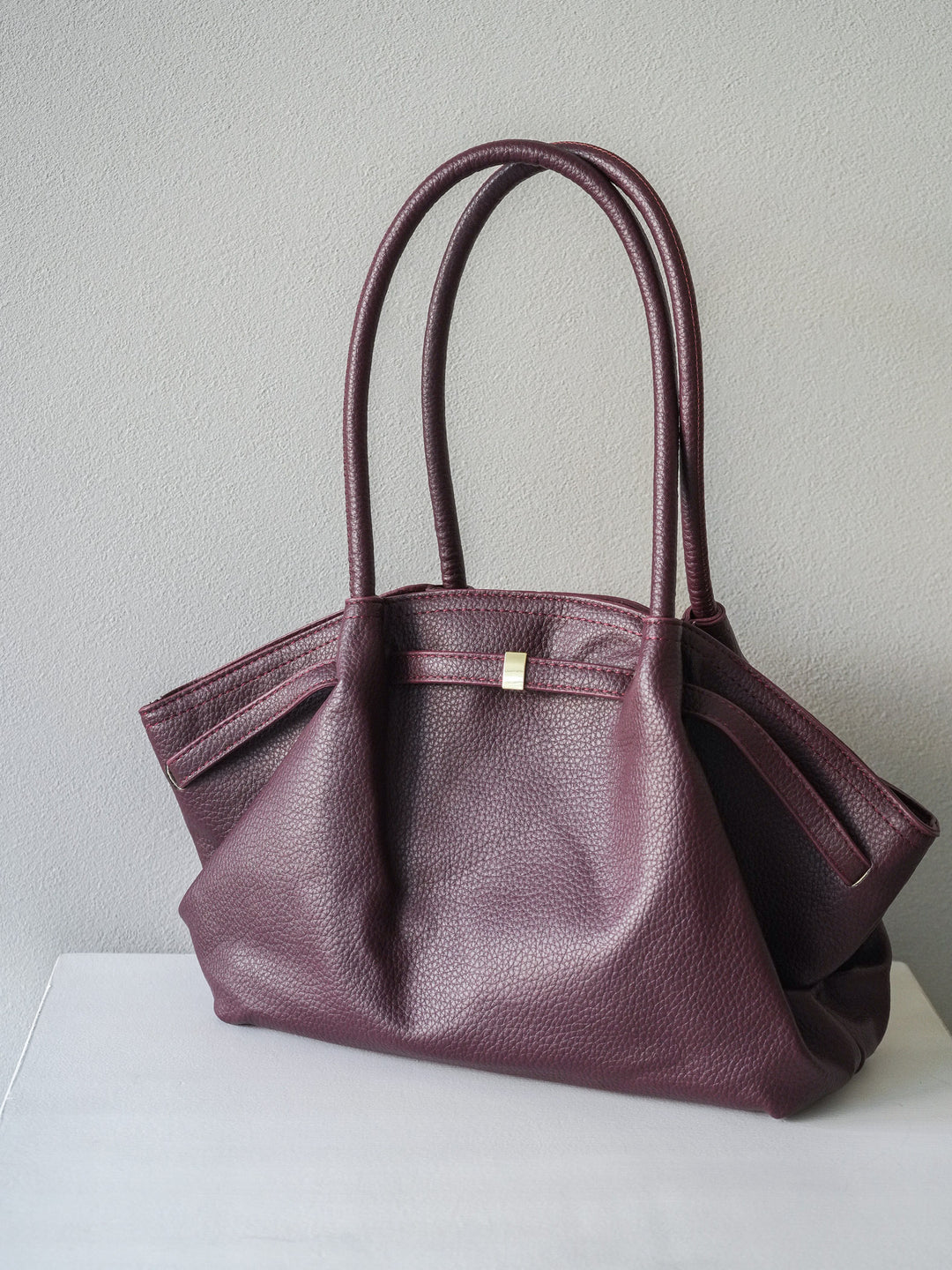 [予約]タックトートBAG /burgundy