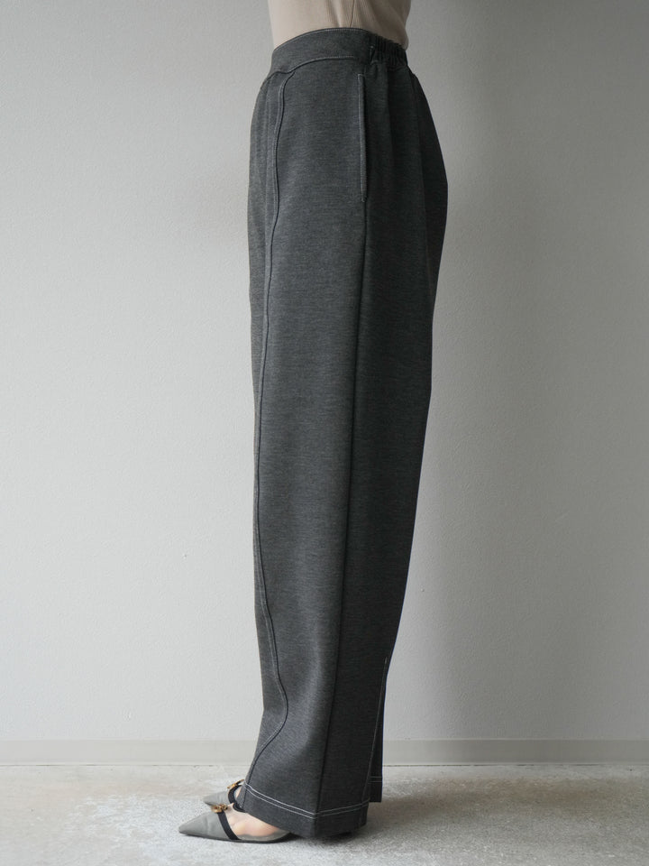 [予約]ステッチポンチライクパンツ/チャコール