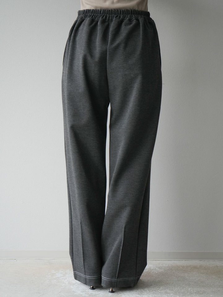 [予約]ステッチポンチライクパンツ/チャコール