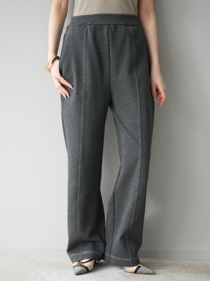 [予約]ステッチポンチライクパンツ/チャコール