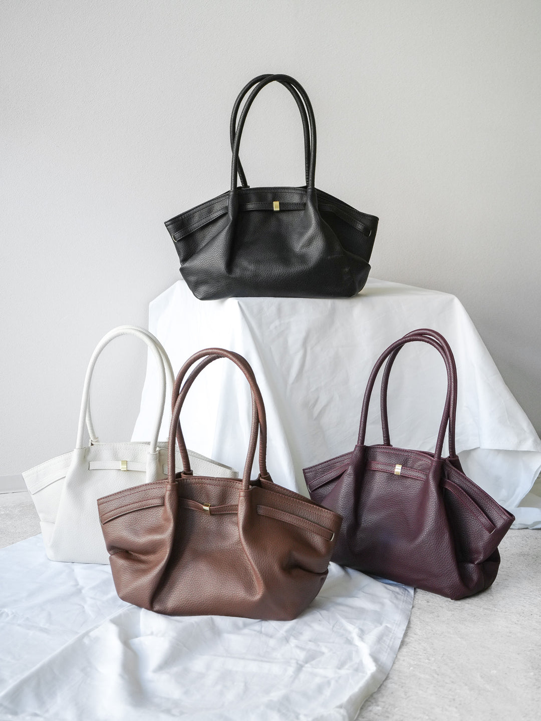 [予約]タックトートBAG /burgundy