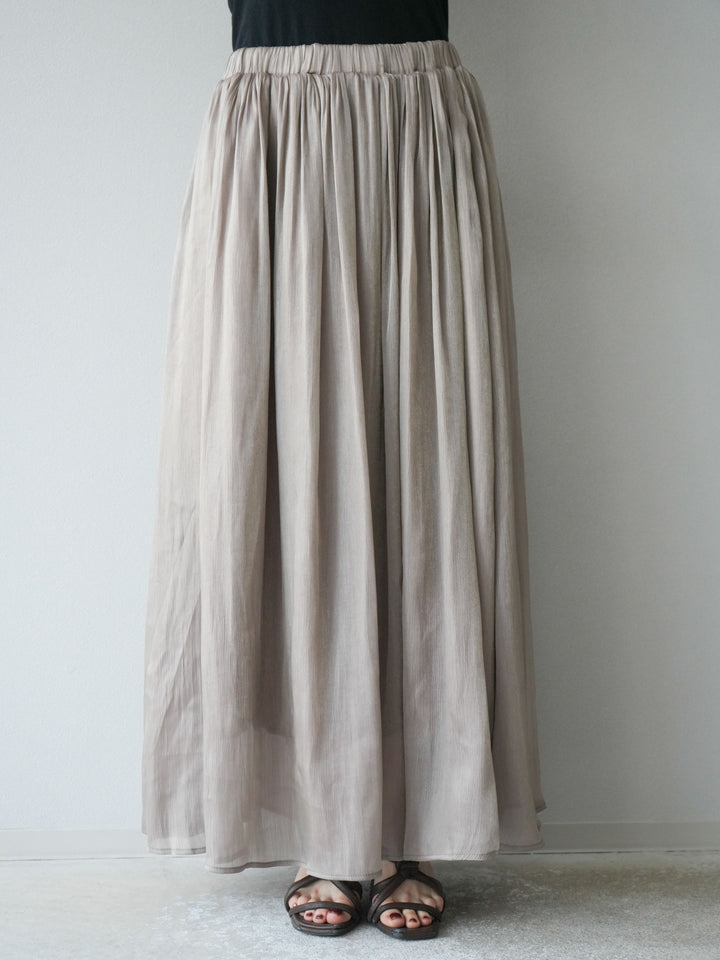 [SET]ノースリーブトップス＆シャイニーフレアスカートSET UP/(2set)