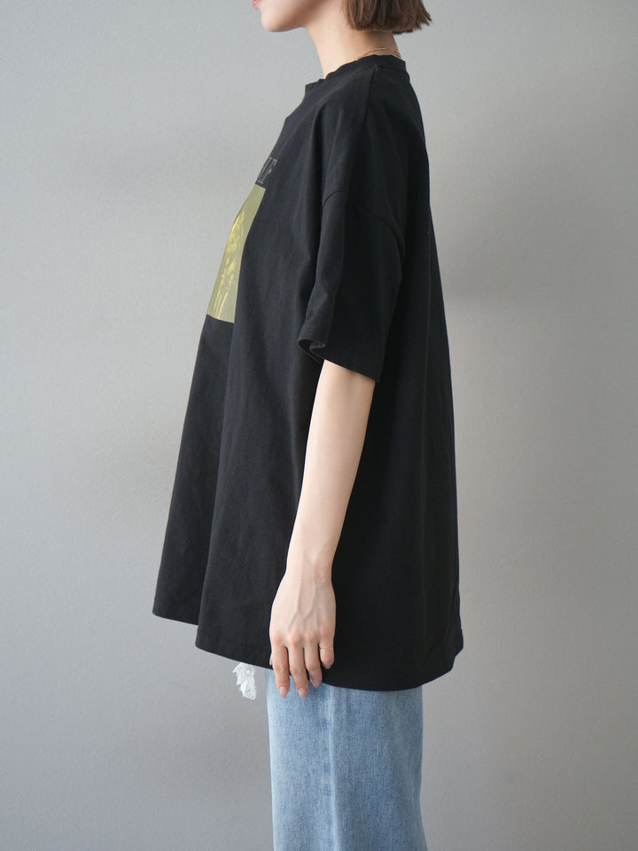 [予約]カラープリントビッグTシャツ/ブラック2