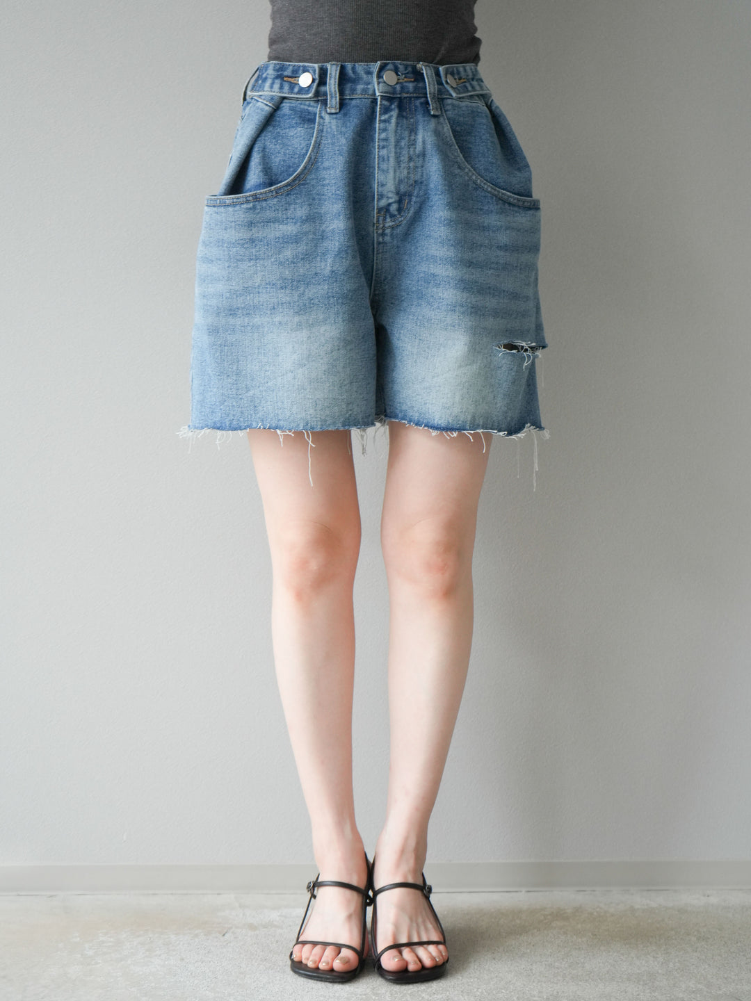 【預購】寬鬆半身牛仔褲/藍色