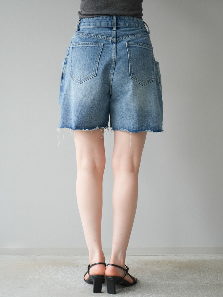 【預購】寬鬆半身牛仔褲/藍色